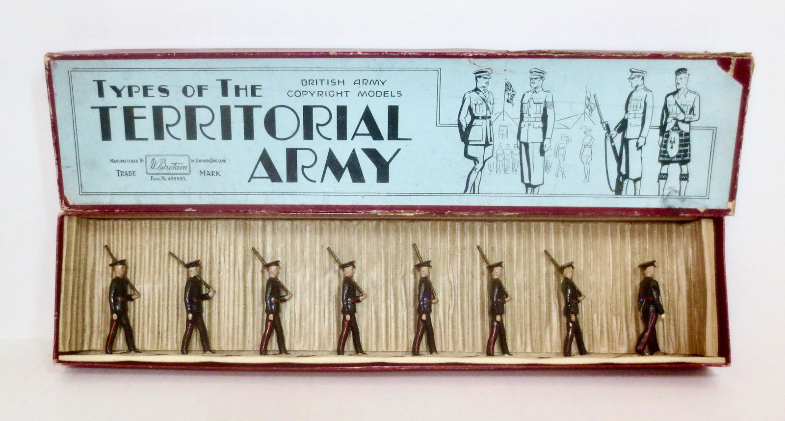 Britains RARE #1537 Territorial Army In Blue (1 of 1)