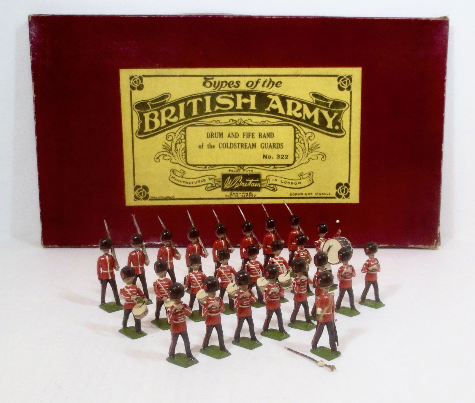 Britains #322 Coldstream Guards Drum & Fife Band (1 of 1)