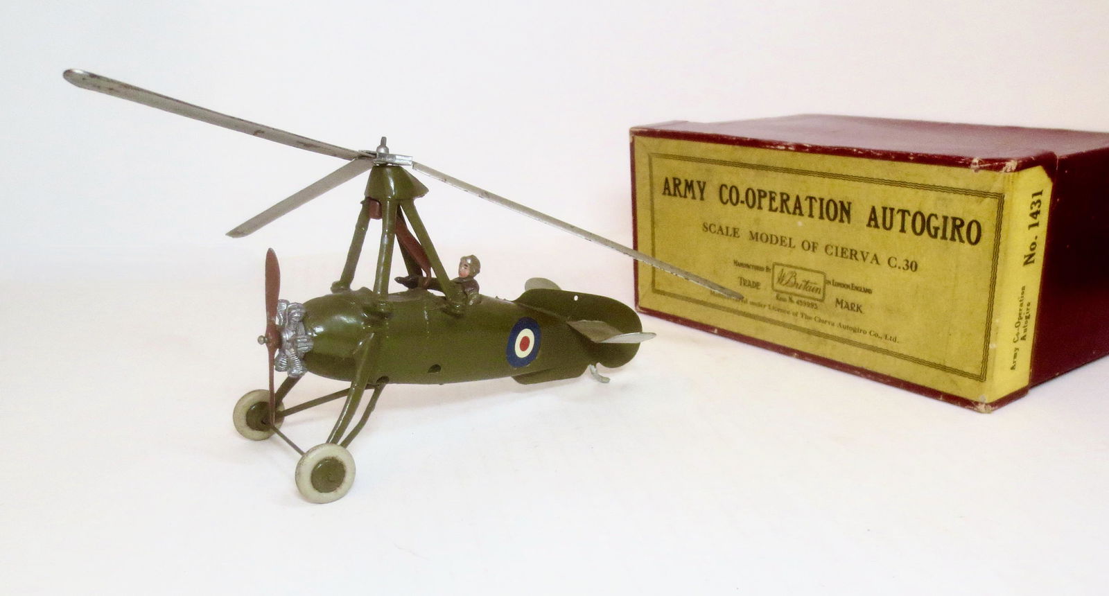 Britains RARE #1431 Army Co-operation Autogyro (1 of 1)