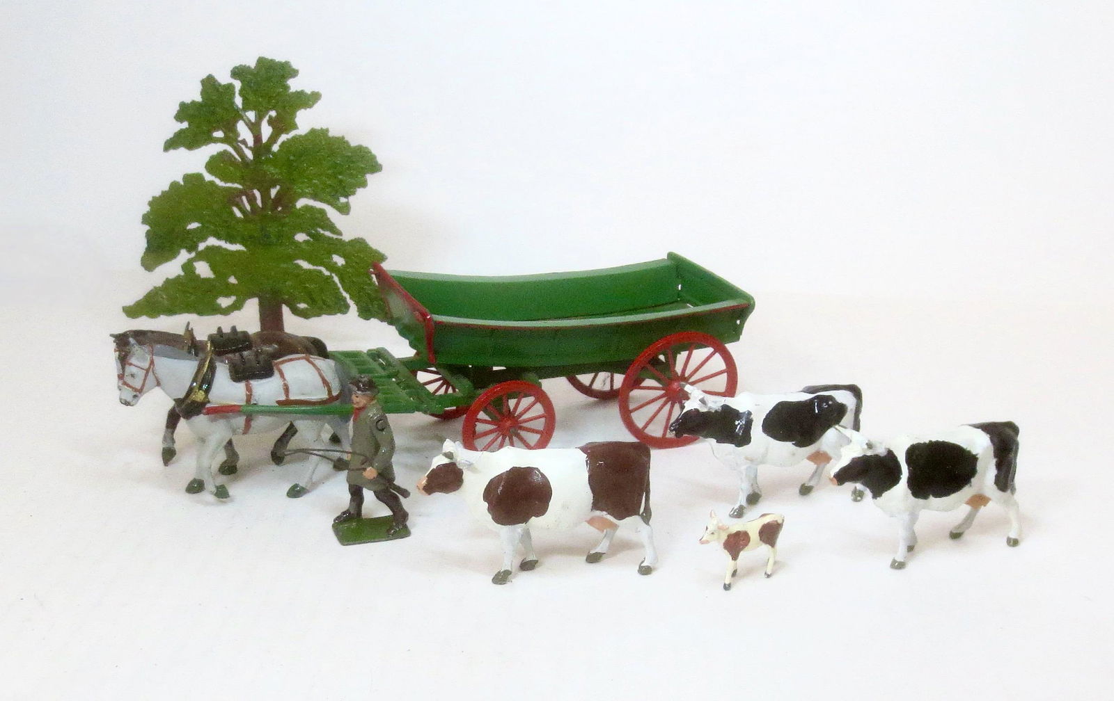 Britains #5F Farm Wagon with Drover (1 of 1)