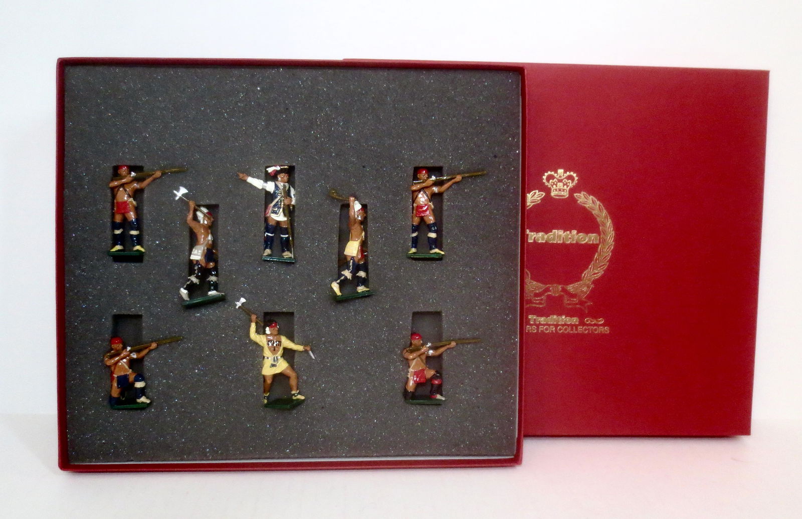 Tradition #610 Woodland Indians: French Allies of The French & Indian War 1750's. 8 pieces. Mint condition. Box excellent.