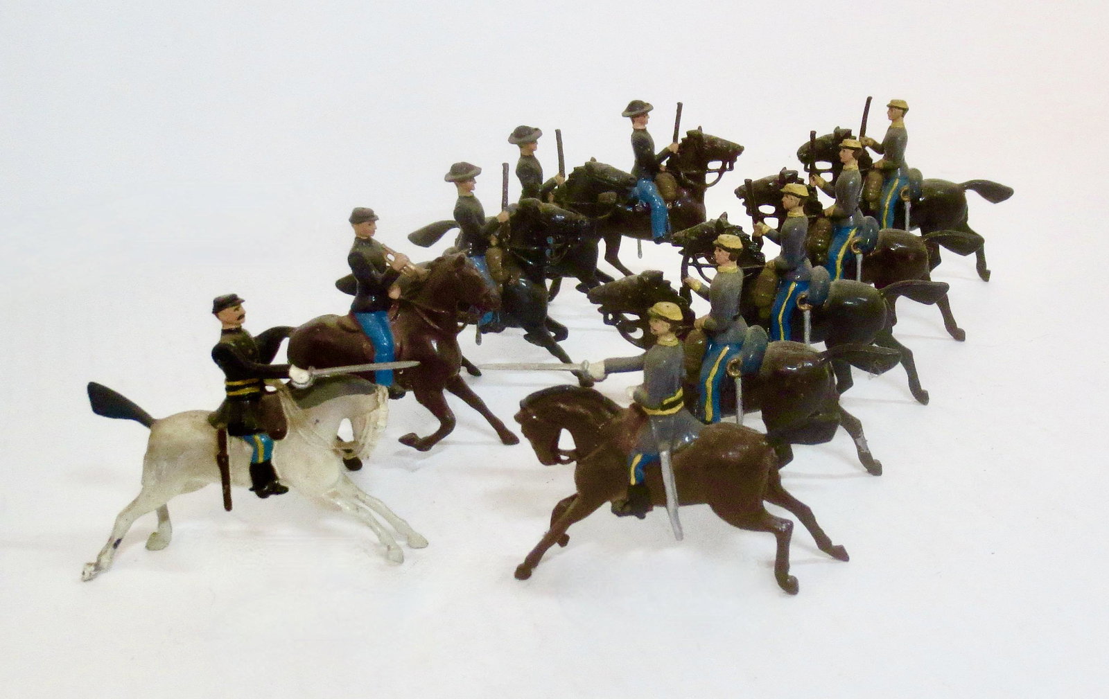 Britains American Civil War Cavalries: Post war issue. 10 pieces. Excellent overall condition. Unboxed.