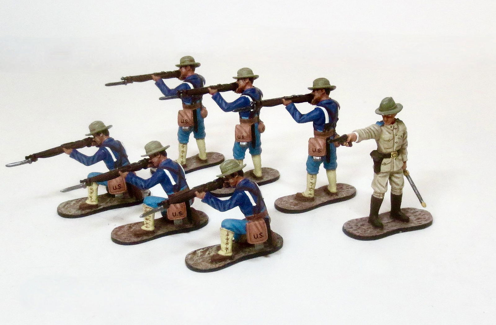 East of India U.S. Infantry with Officer, 1900 (1 of 1)