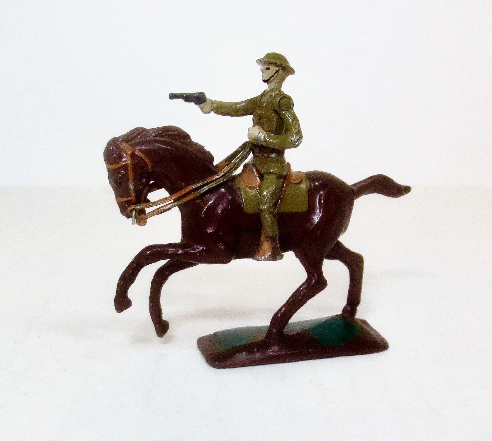 RARE Warren Mounted U.S. Officer with Pistol: Pre war issue. 2 pieces. Pristine condition. Unboxed.