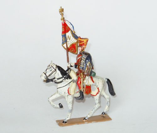 Lucotte Napoleonic Hussar Standard Bearer: Lucotte Napoleonic Hussar Standard Bearer Pre War. Unboxed.