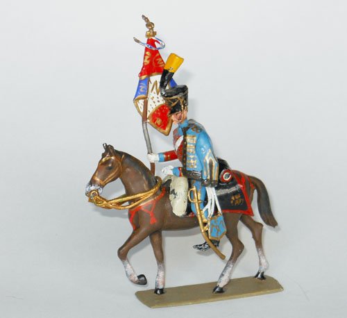 Lucotte Napoleonic Hussar Standarad Bearer: Lucotte Napoleonic Hussar Standarad Bearer Pre War. Unboxed.