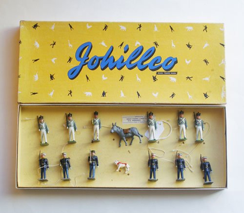 John Hill - Johillco West Point Cadets & Marines: John Hill - Johillco West Point Cadets and US Marines with Mascots Post War. with Original Box- Untied. 14 Pieces.