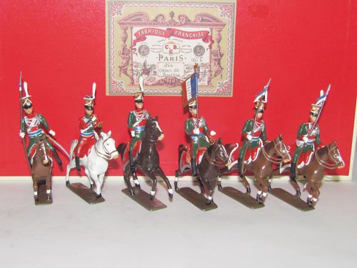 Mignot Napoleonic Bavarian Ulan Lancers: Mignot Napoleonic Bavarian Ulan Lancers 6 Pieces with box