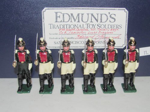 Edmund’s 4th South Carolina Vol. Cavalry: Edmund’s 4th South Carolina Vol. Cavalry Regt. Co. K, Charleston Light Dragoons 6 Pieces with box