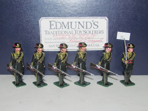 Edmund’s 6th Virginia Vol. Infantry Regt.: Edmund’s 6th Virginia Vol. Infantry Regiment (Woodis Rifles, full dress) 6 Pieces with box