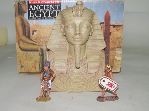 King & Country’s Ancient Egyptians and Sphinx,: King & Country’s Ancient Egyptians and Sphinx, AE10, AE037, AE14 3 Pieces with box