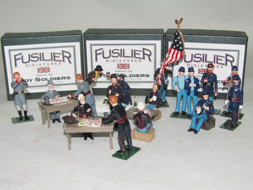 Fusilier Merry Christmas Johnny Reb: Fusilier Merry Christmas Johnny Reb ACW Union Officers Camp Table ACW Confederate Officer Map Table ACW USA Card Game19 pieces with box