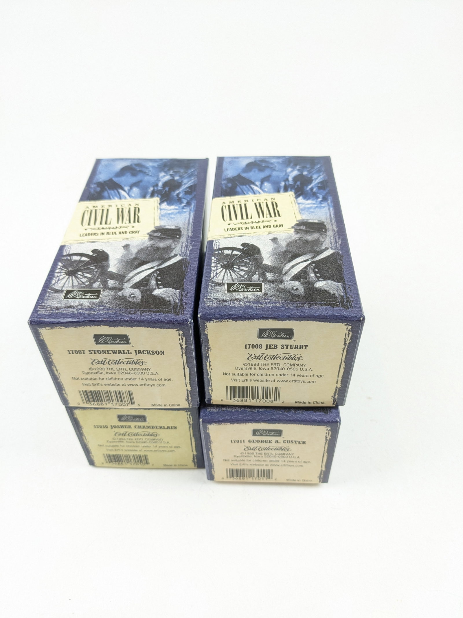 Britains Custer, Chamberlain, Jackson, Stuart: 4 Pieces Condition Like New in Box
