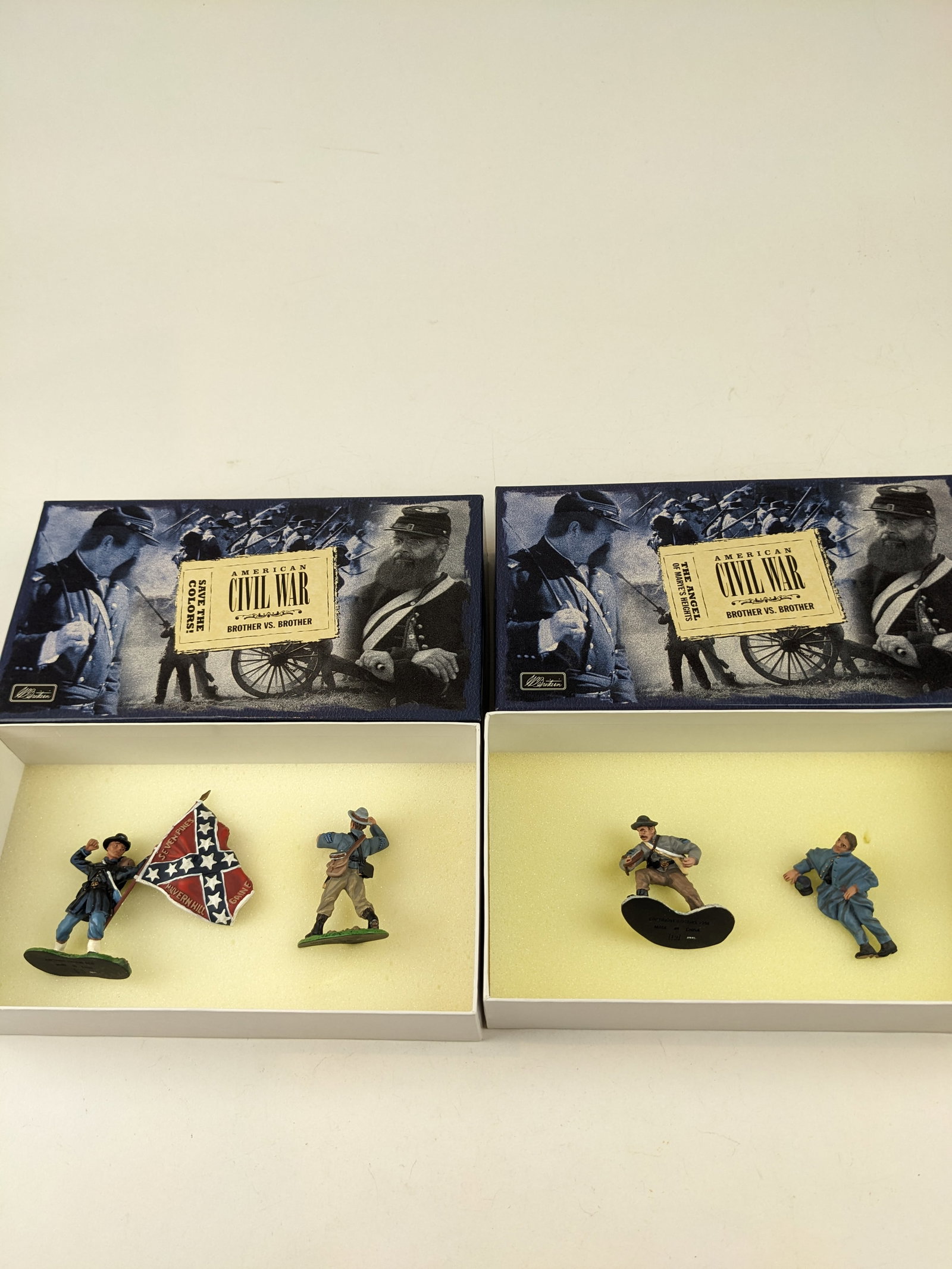 Britains 17012 and 17013 Confederate Soldiers: 4 Pieces Condition Like New in Box