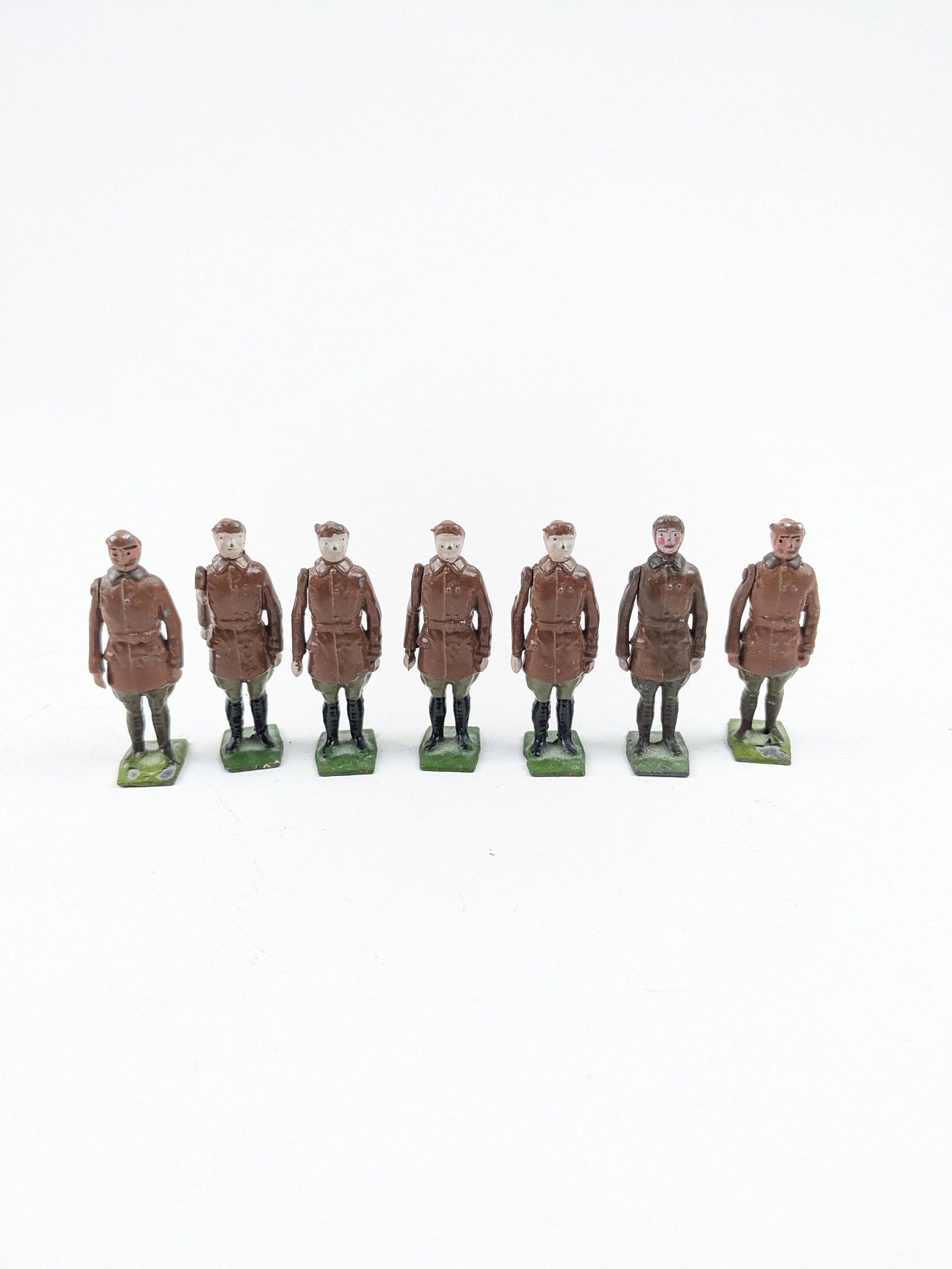 Britains Pilots in Leathers: 7 Pieces Condition Good To Very Good No Box