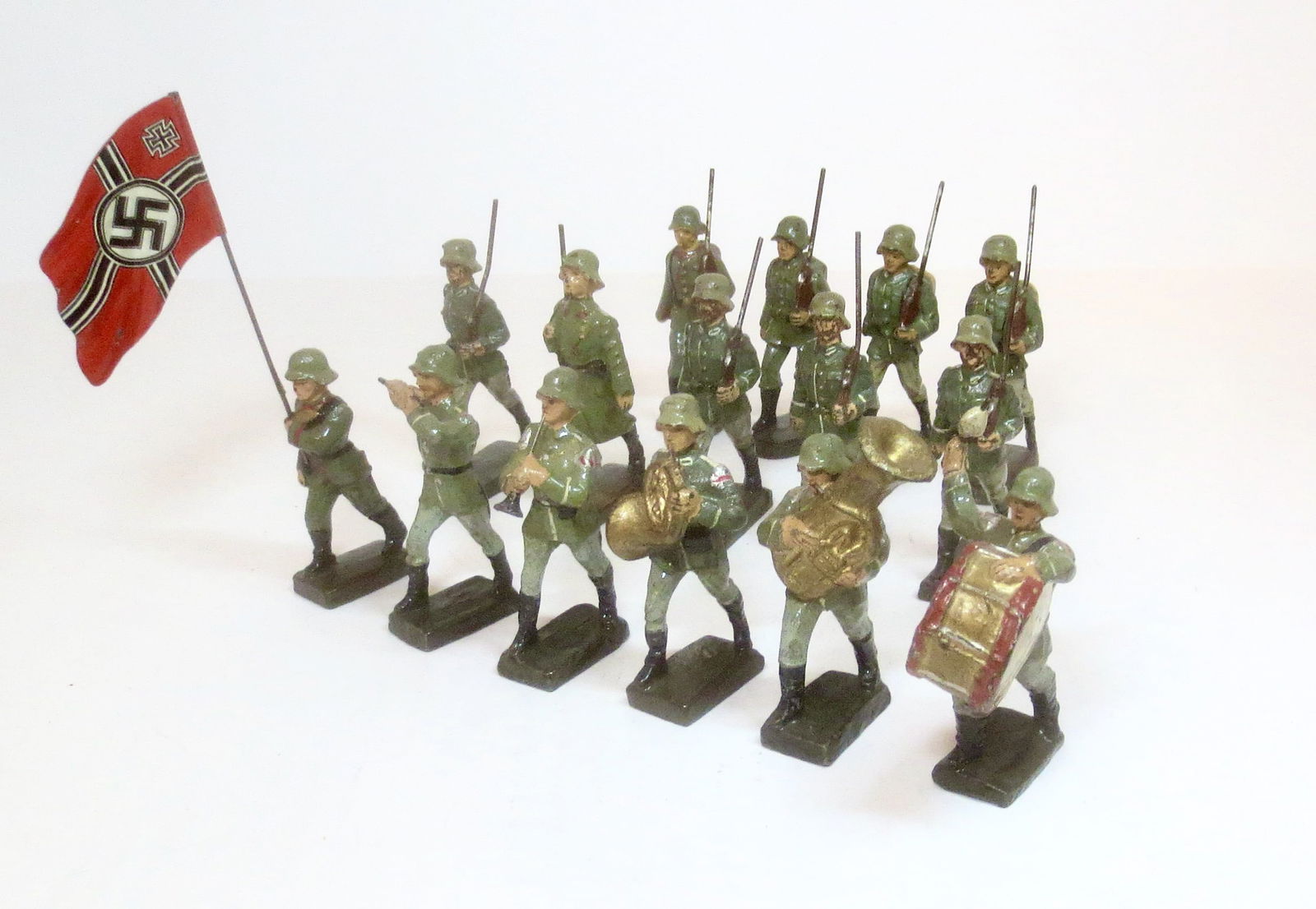 Lineol German Band With Colors & Infantry (1 of 1)