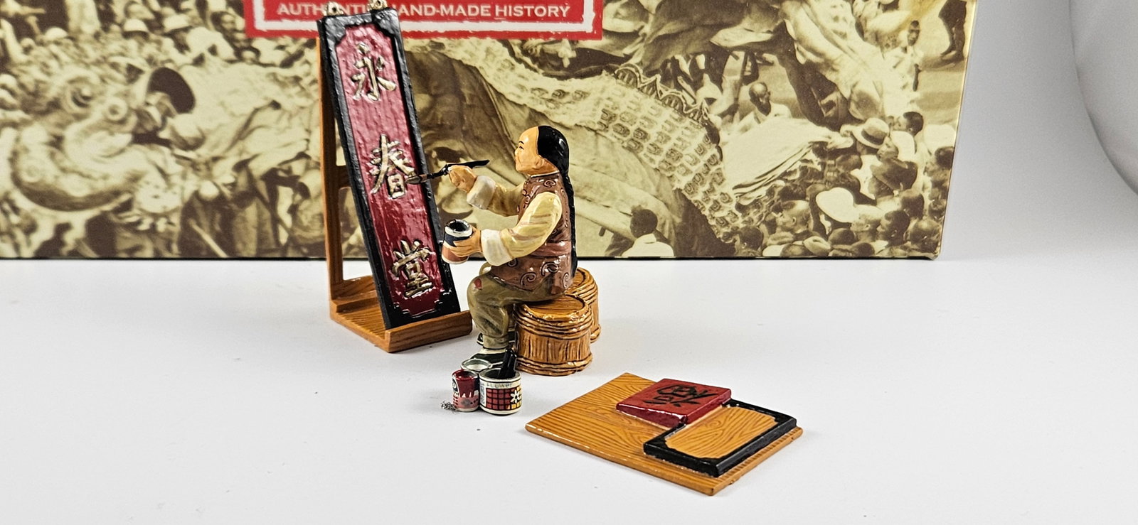 King & Country Streets Hong Kong Sign Writer: King & Country Toy Soldiers - Streets of Hong Kong Series - Retired Piece - HK 044 - The Sign Writer. Mint in Original Box, 1 piece.