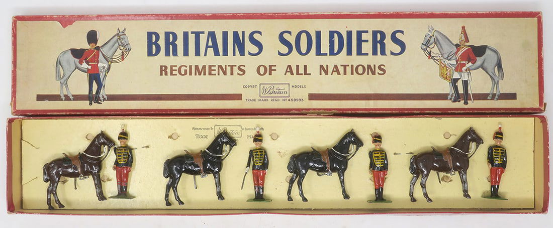 Britains set #182, 11th Hussars with officer, (1 of 1)