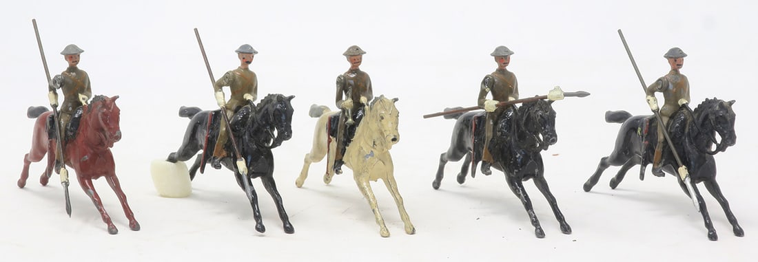 Britains set #94, 21st Lancers, steel helmets (1 of 1)