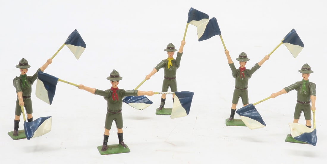 Britains set #163, Boy Scout Signallers (1 of 1)