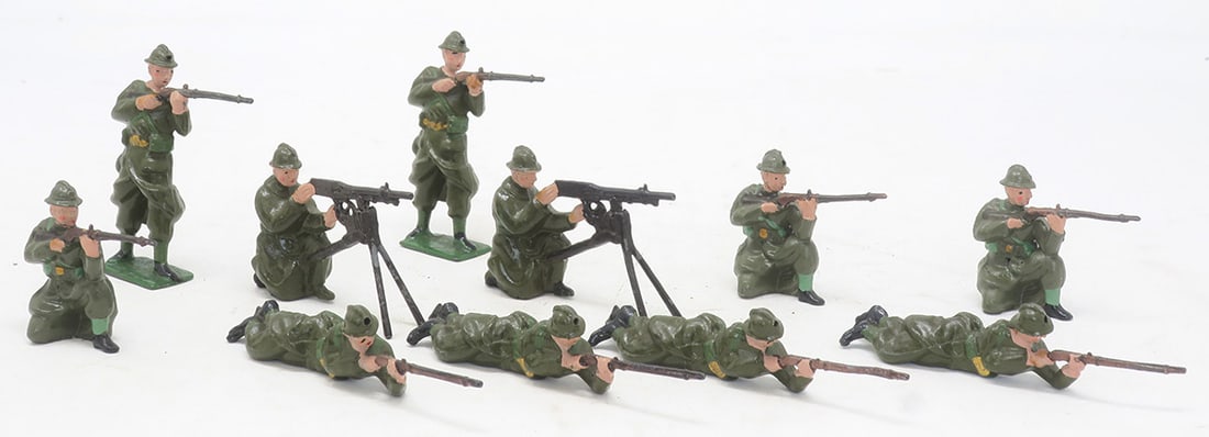 Britains set #1383, Belgian Infantry in action, (1 of 1)