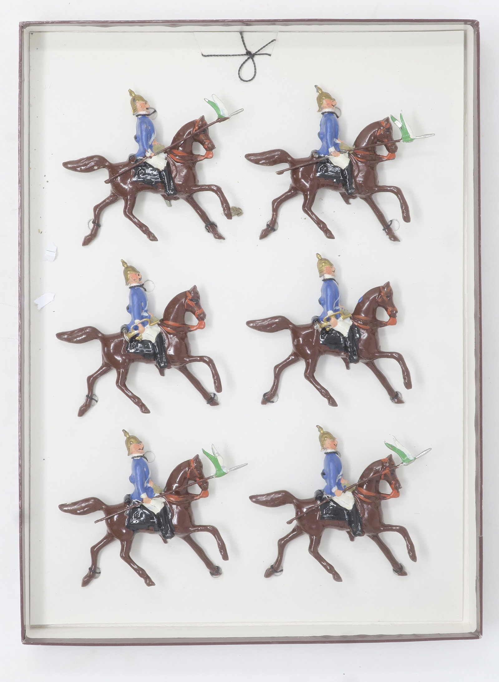 Spenkuch Saxon Cavalry mint c 45mm,: in nicely made reproduction box, very good; box good, 6 pieces, (c. 1920)