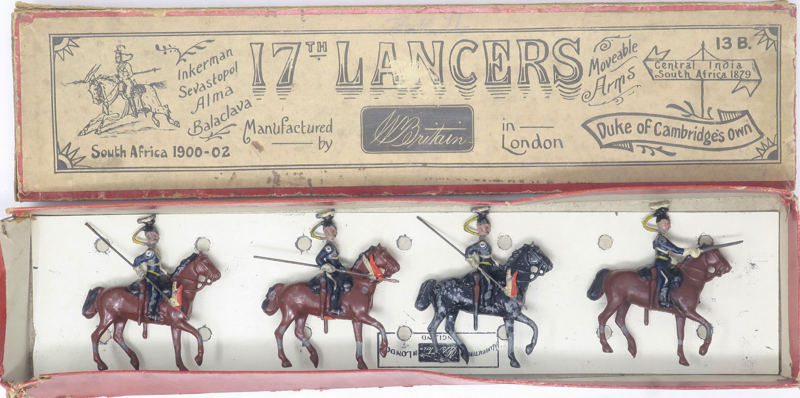 Britains set#13b, 17th Lancers  in original box, (1 of 1)