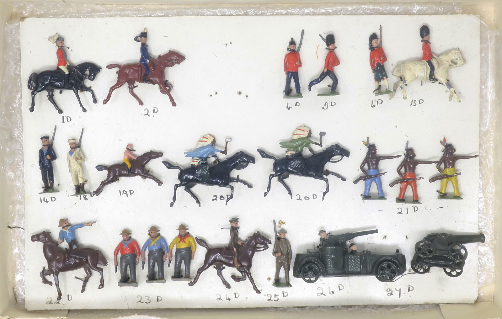 Britains, D-series sample card (b-sized figures) (1 of 1)