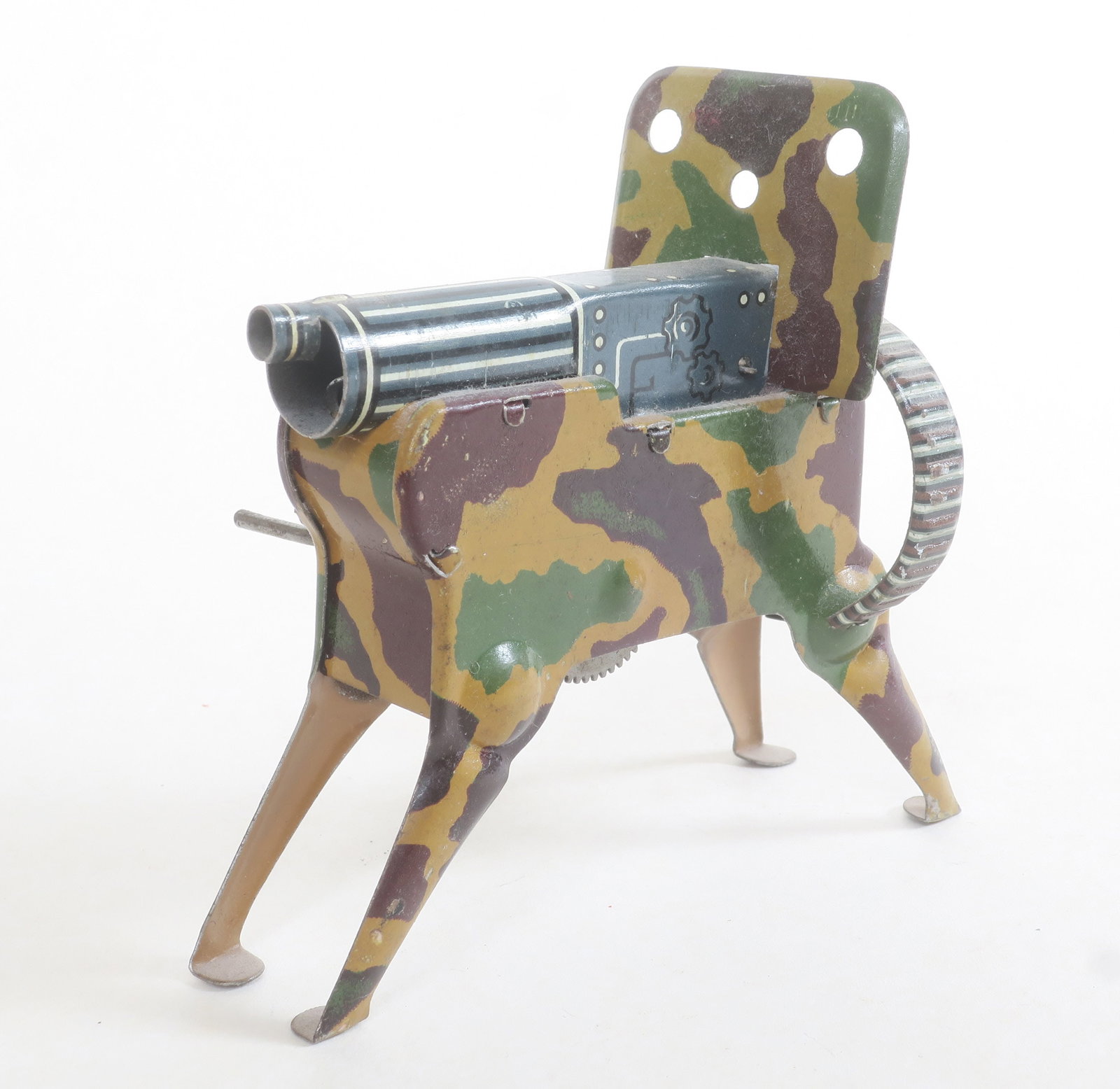 Marklin /Gama tinplate machine gun,: clockwork mechanism to simulate firing, very good, 1 piece, (c. 1935)