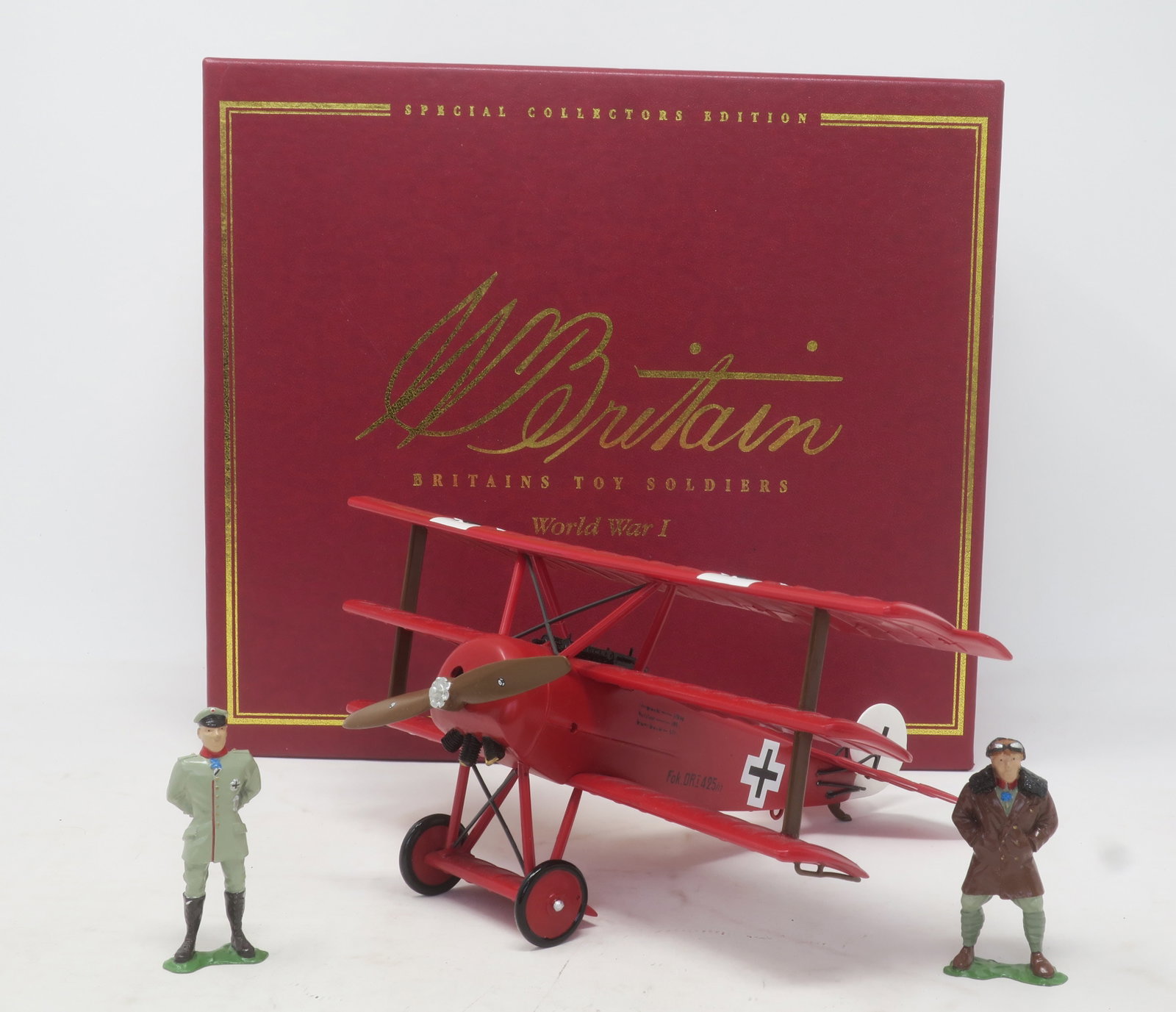 Britains Fokker Triplane: with Baron von Richtofen and Walter, mint, 3 pieces, (c. 2000)