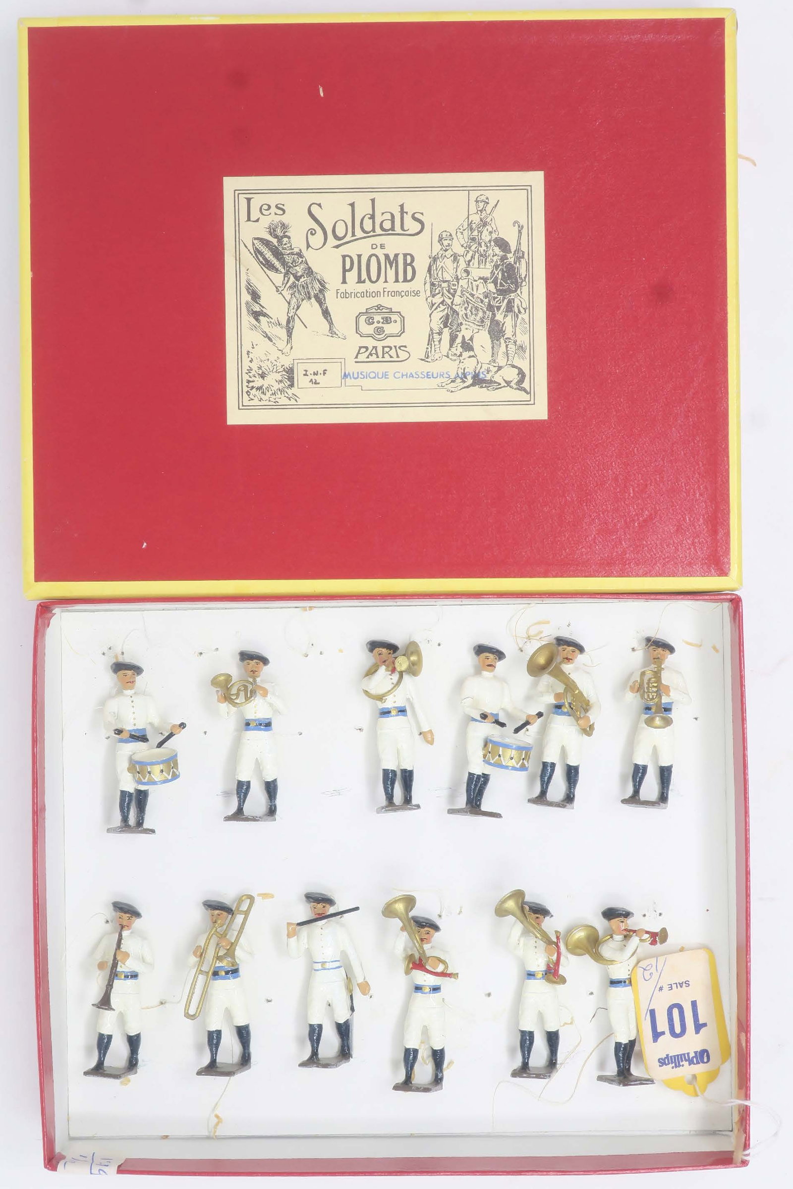 CBG Mignot Musique Chasseurs Alpin: in original box, very good, box good, 12 pieces, (c. 2000)
