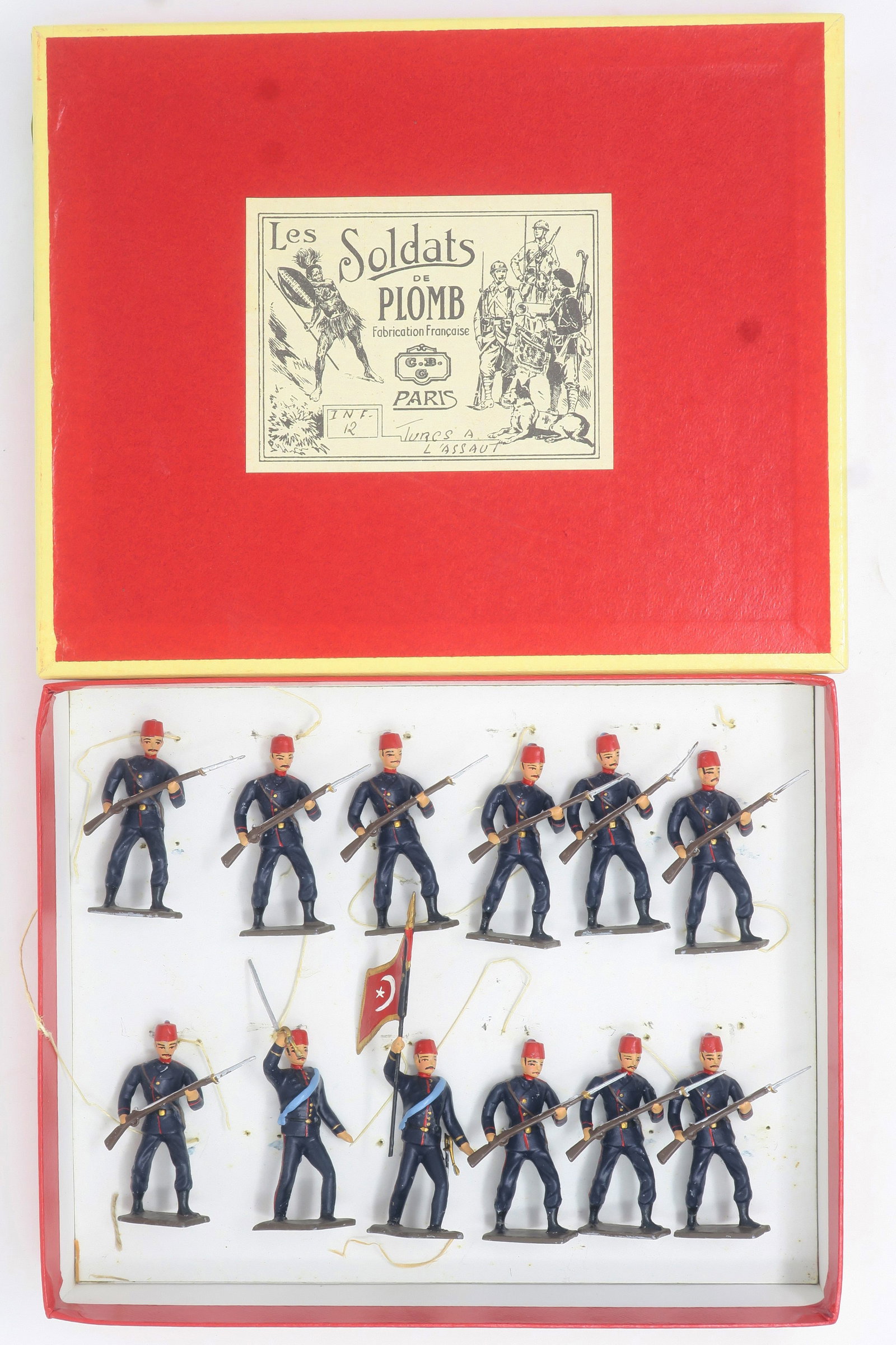 CBG Mignot Turkish infantry 1900 d'assult: in original box, very good, box good, 12 pieces, (c. 1980)