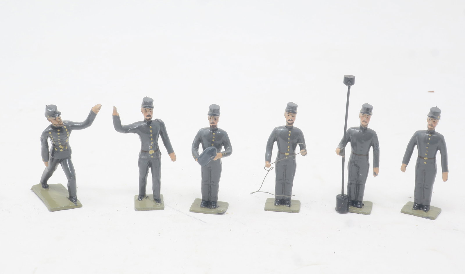 CBG Mignot Confederate Artillery gun crew,: very good, 6 pieces, (c. 1960)