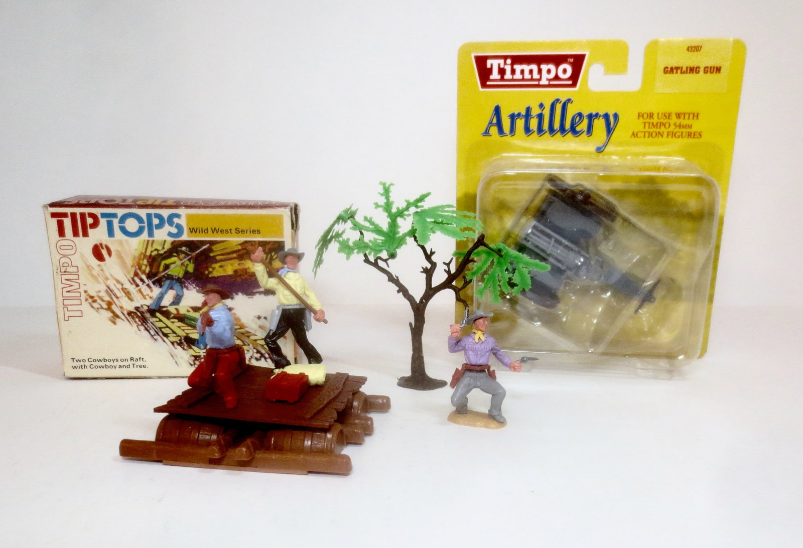 Timpo Tip Tops Wild West Set: With Gatling Gun. Mint condition. Boxes excellent to very good.