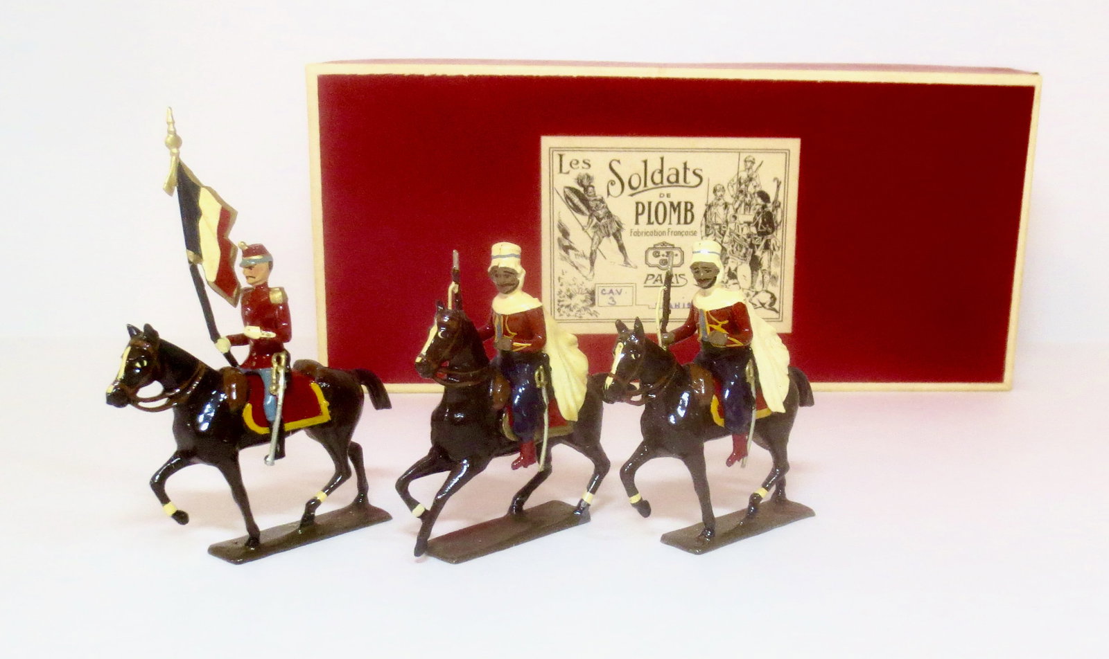 Mignot Spahis with Colours: 3 pieces. Mint to near mint condition. Box excellent.