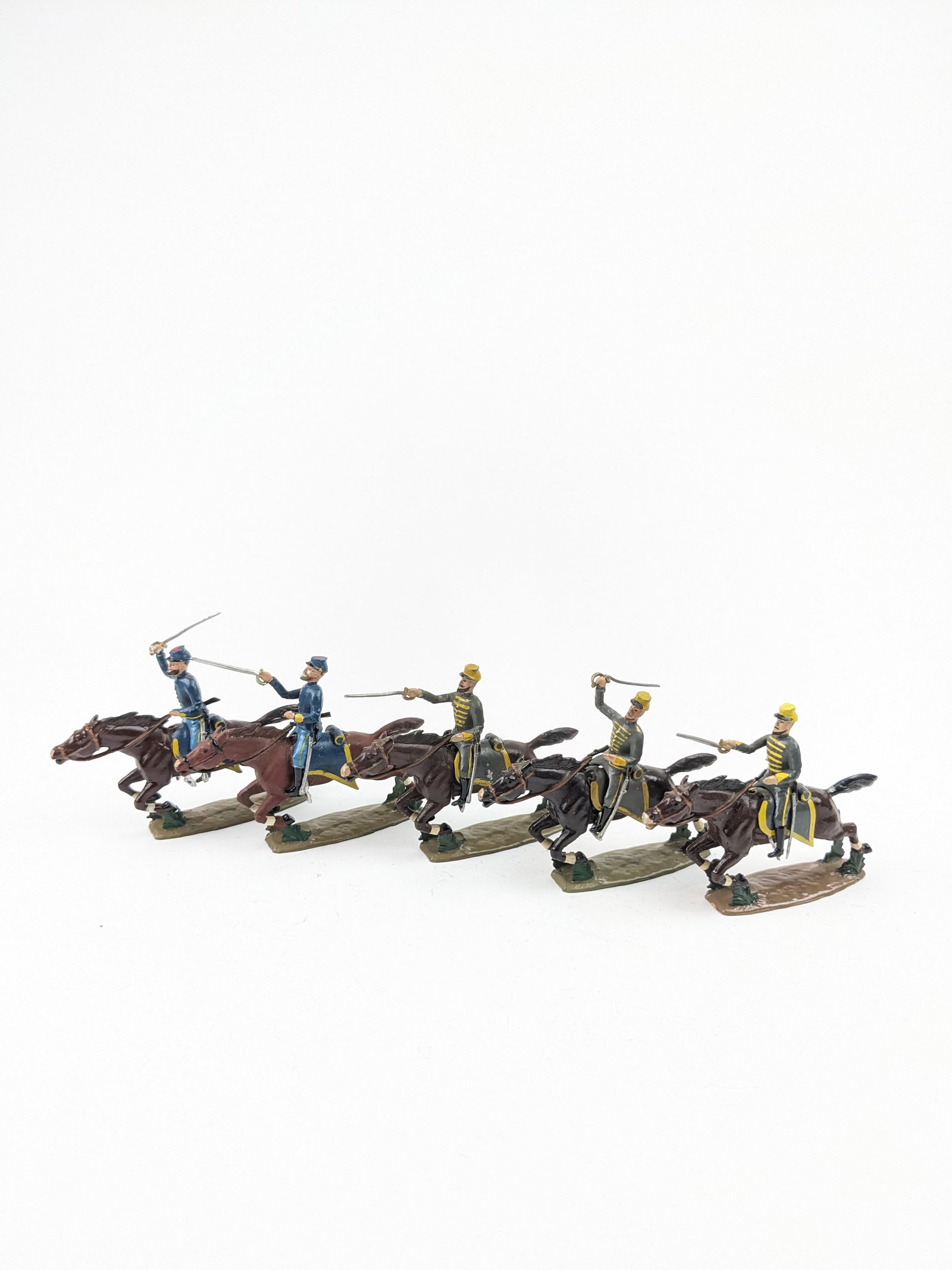 Mignot Civil War Cavalry: 5 Pieces Condition Excellent No Box