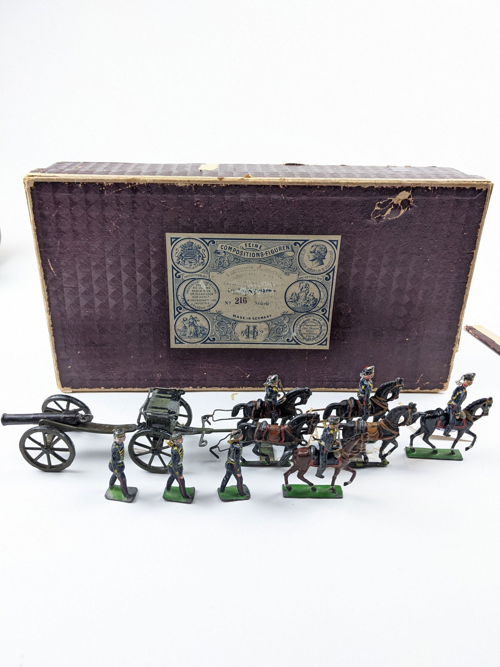 Heyde Royal Horse Artillery: 11 Pieces Condition Fair-Good Box Fair Coming Apart