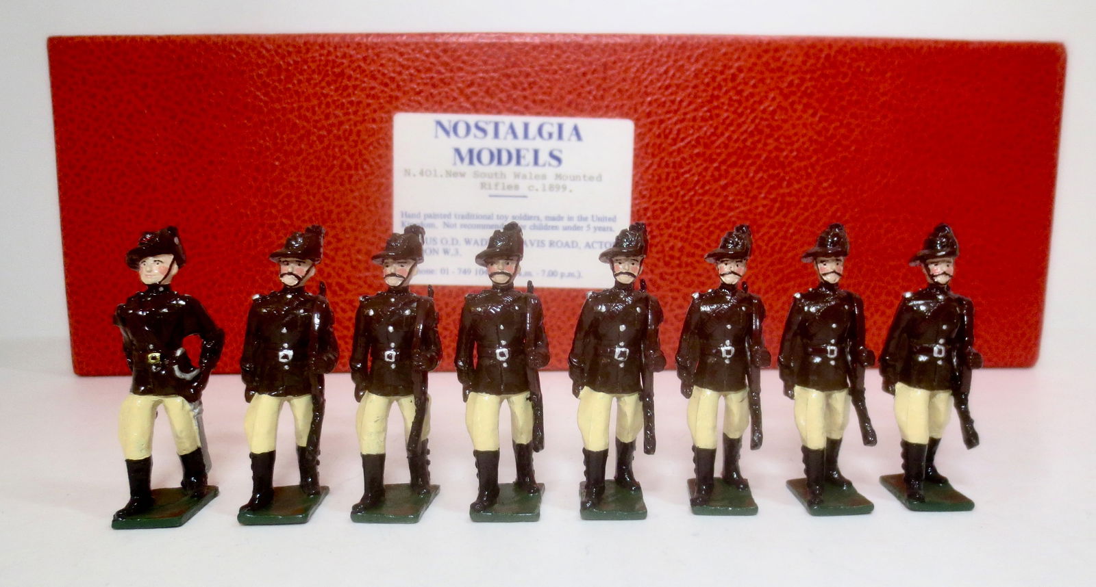 Nostalgia #401 New South Wales Mounted Rifles: 8 pieces. Mint condition. Box excellent.