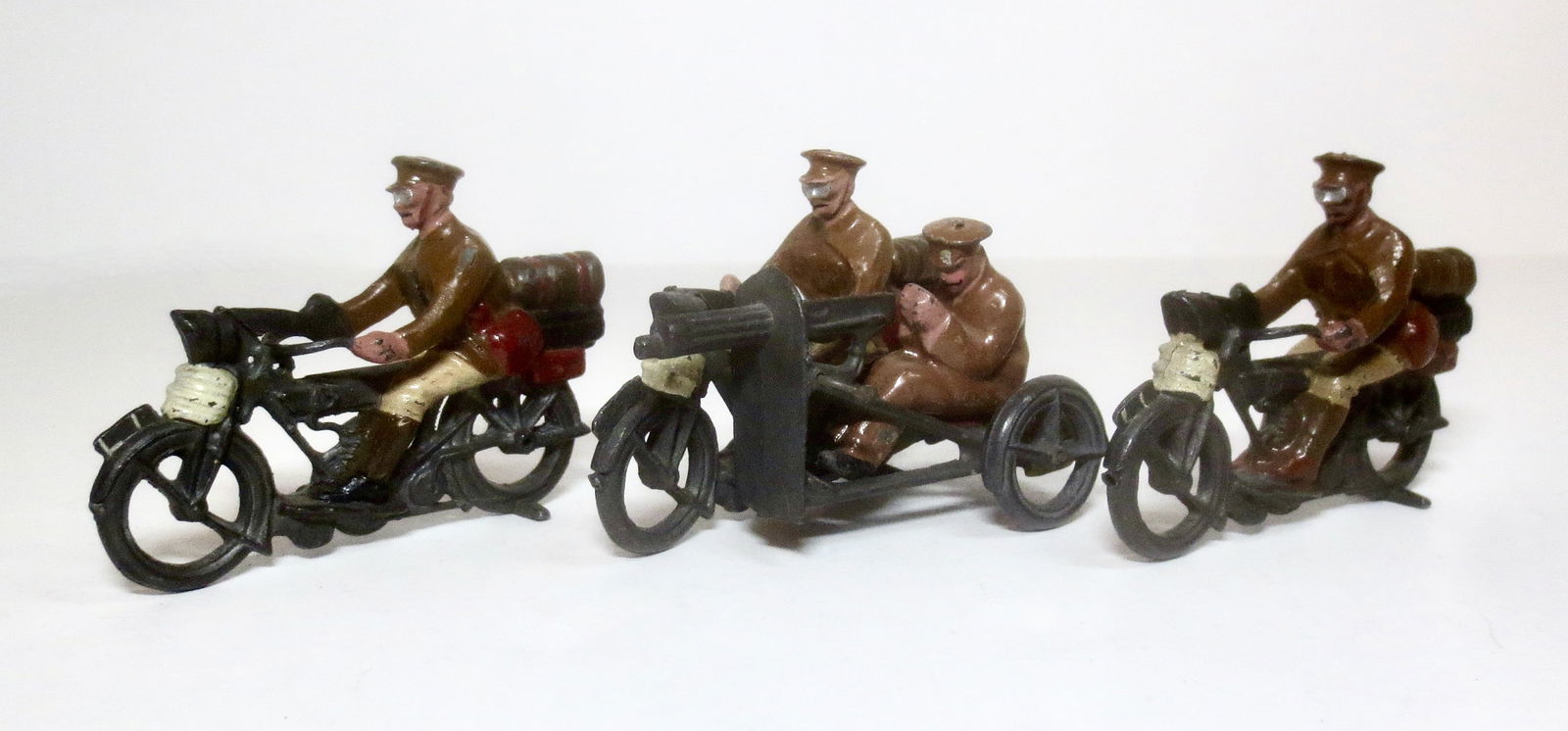 Britains Motorcycle Dispatch & Machine Gun Combo: Britains From sets #200 and #1793. Pre war. Excellent condition. Unboxed.