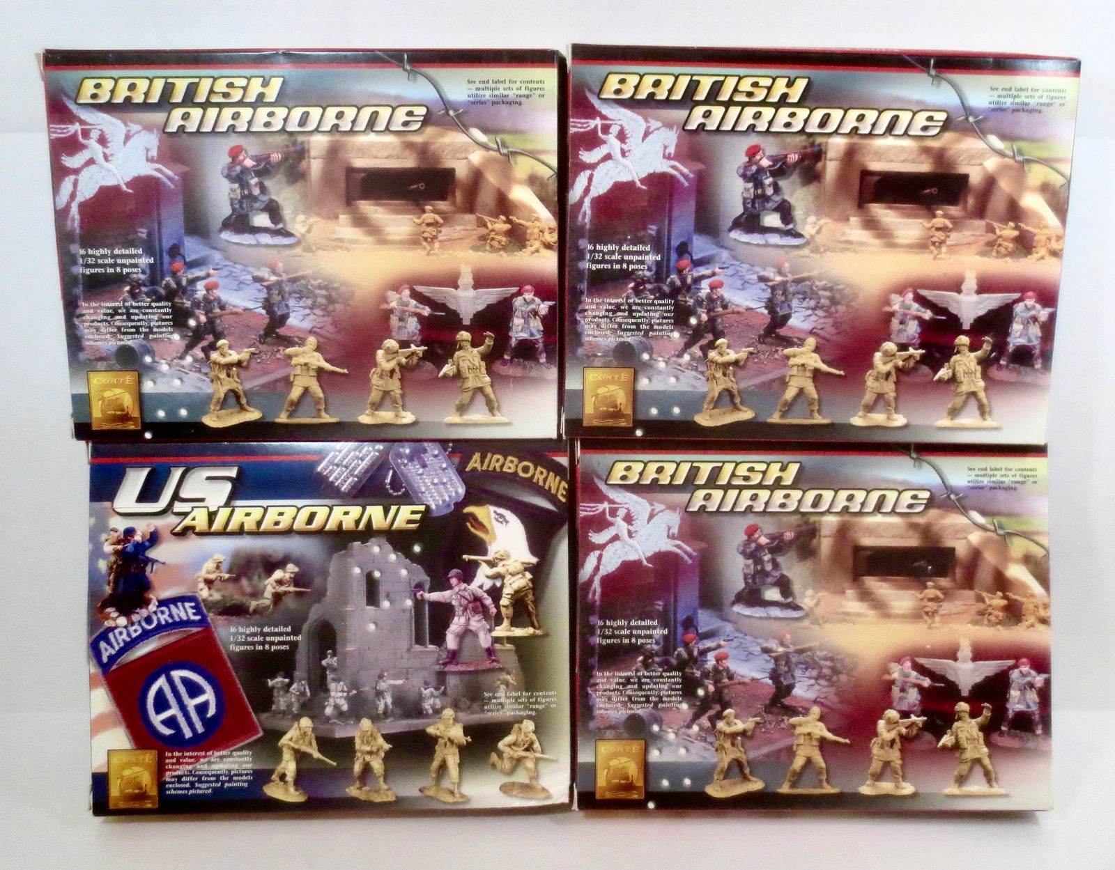 Conte Plastic British & US Paratrooper Sets (1 of 1)