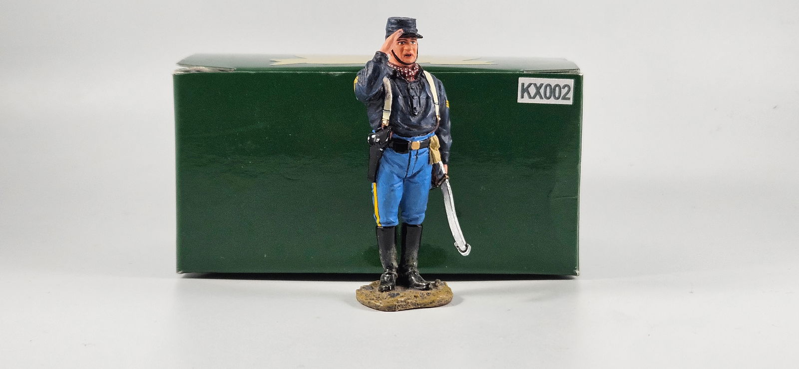 King & Country KX002 Sgt Quincannon: King & Country Toy Soldiers - KingsX Collectors Club - Retired Piece - KX002 - Sgt. Quincannon of John Ford Movie Fame. Excellent in Original Box, 1 piece.