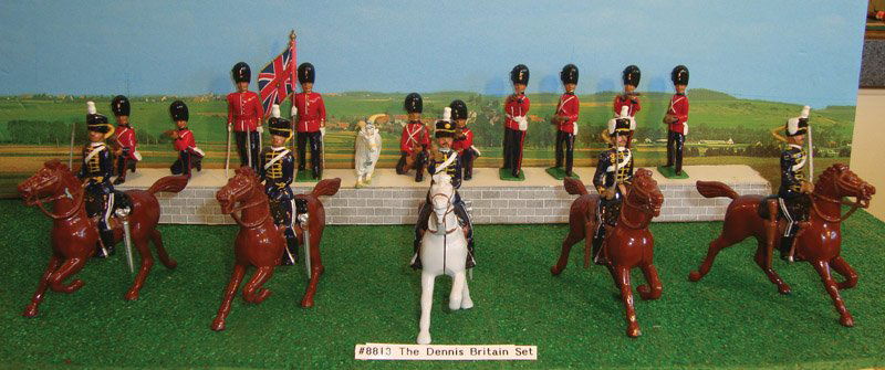 Britains Set # 8813 Dennis Britain Set: with original box. 16 pieces.