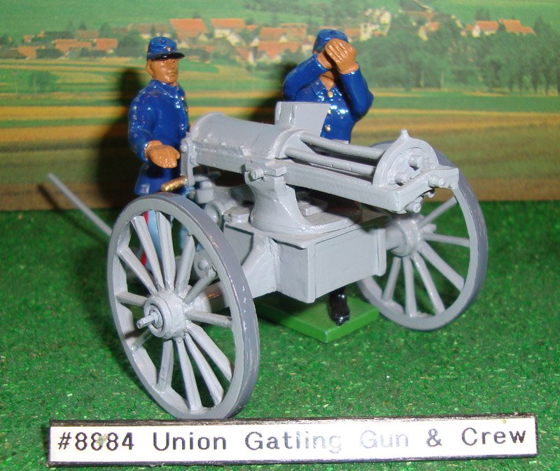 Britains Set # 8884 Union Gatling Gun & Crew: with original box. 3 pieces.