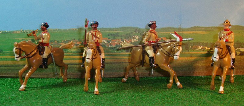 Britains Set # 8951 38th Central India Horse: with original box. 4 pieces.