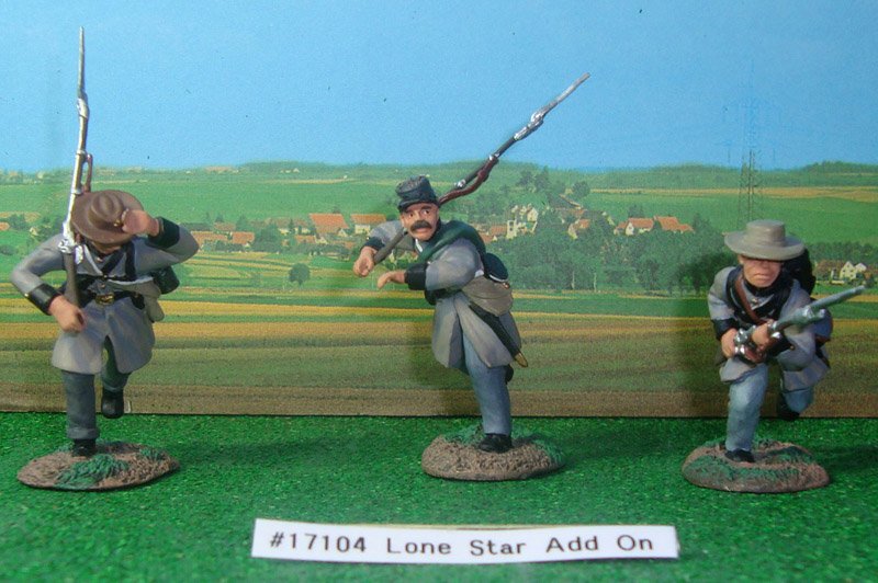 Britains Set # 17104 Lone Star/ add on set: with original box. 3 pieces.