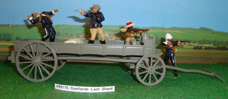 Britains Set # 40175 Dunfords Last Stand: with original box. 5 pieces.