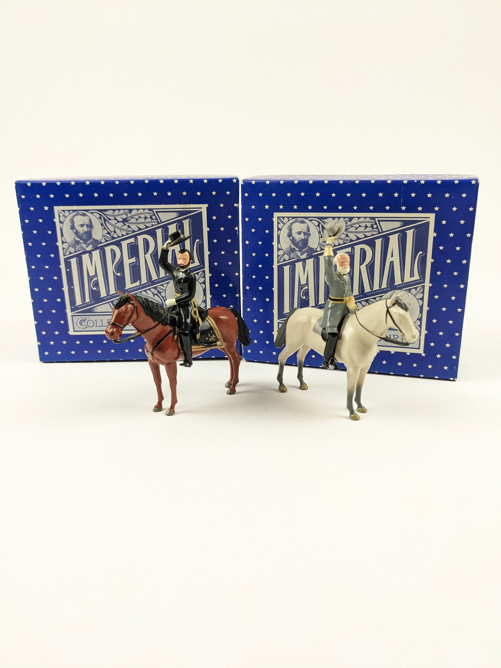 Imperial #3,#4 Grant & Lee: 2 Pieces Condition Very Good (Hands Reglued) Boxes Very Good