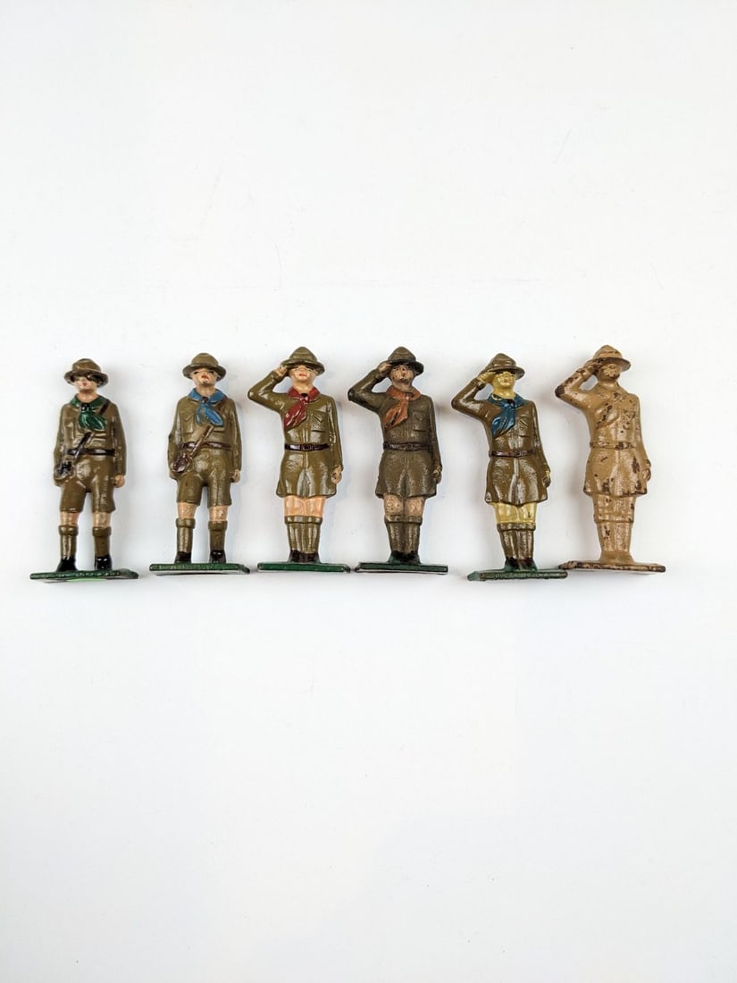 Grey Iron Boy Scouts: 6 Pieces Condition Good-Very Good No Box