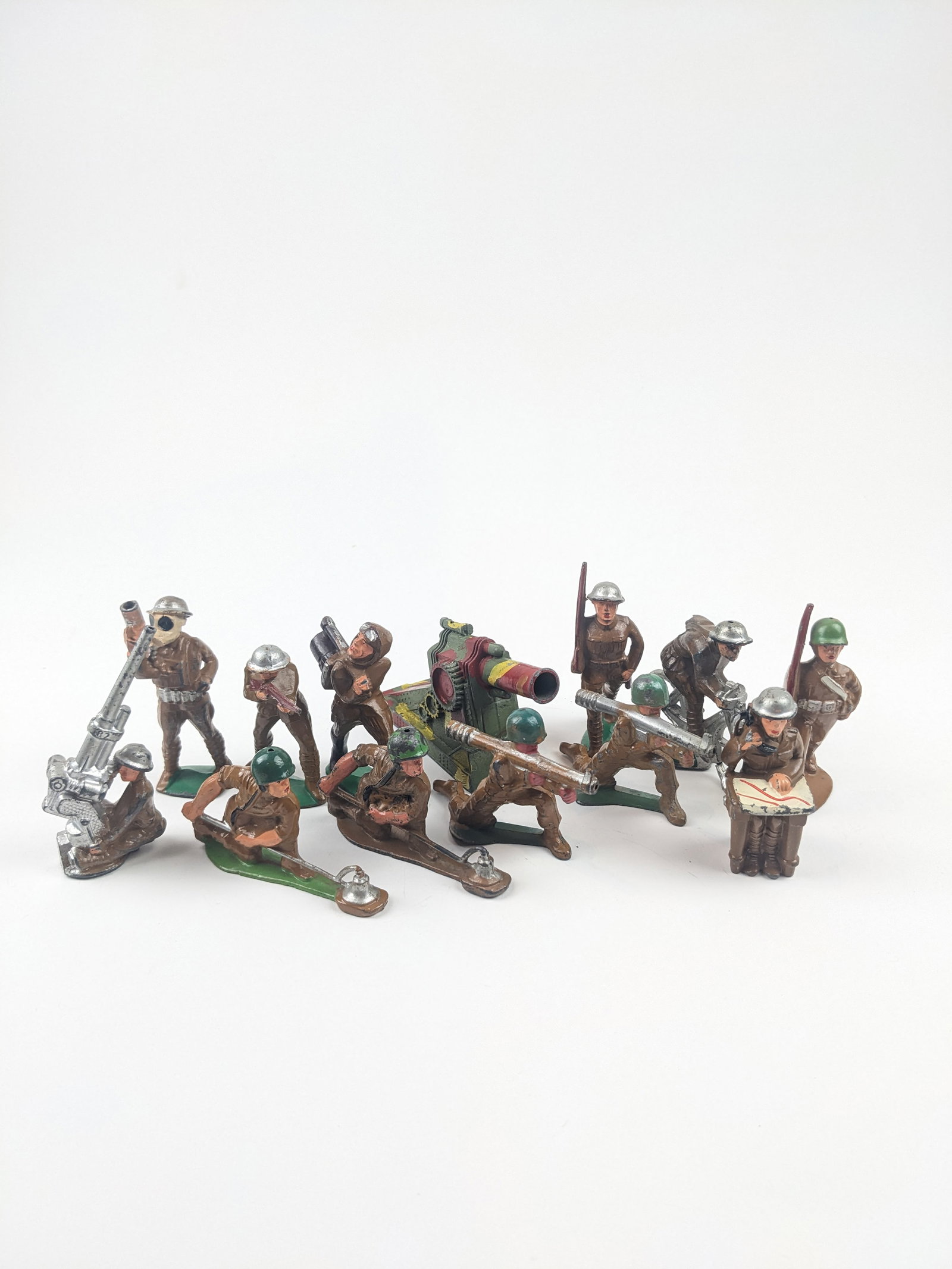 Manoil Various Poses: 13 Pieces Condition Good-Very Good No Box