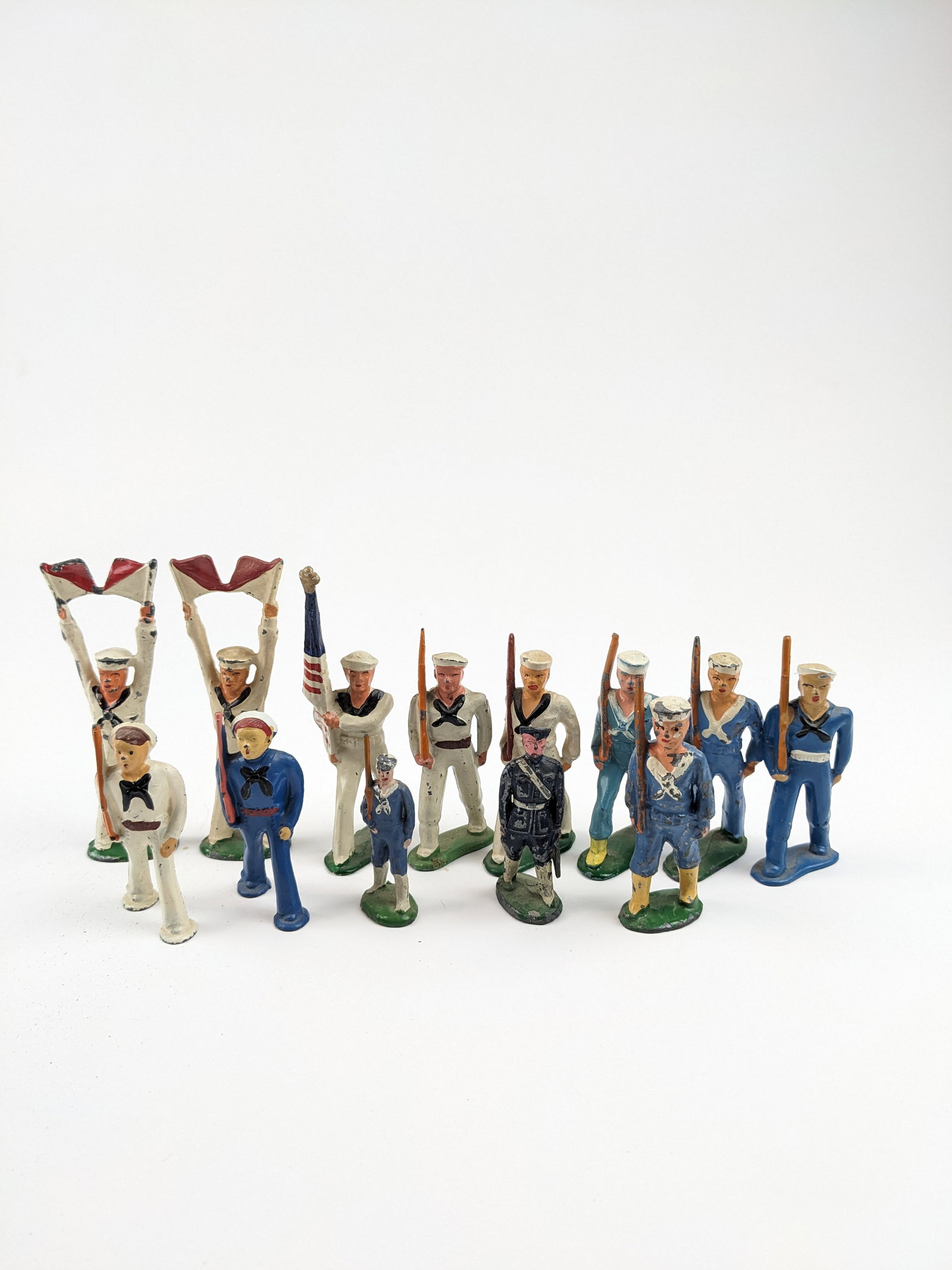 Barclay Navy In White & Blue: 13 Pieces Condition Fair-Very Good No Box